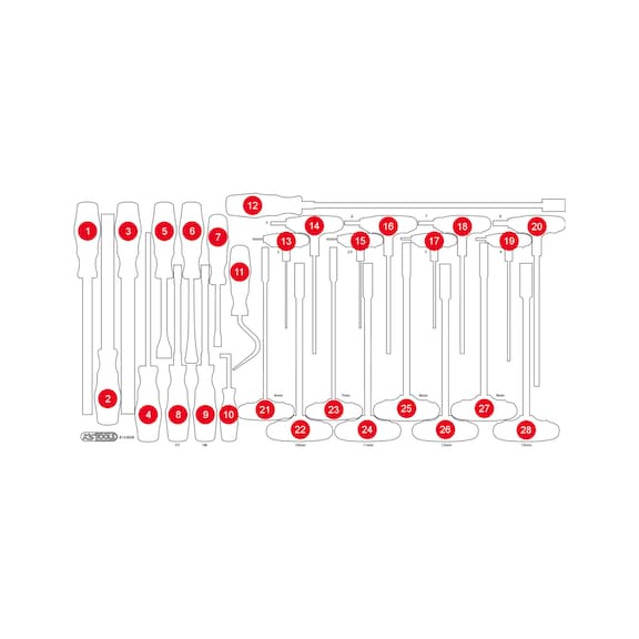 Empty foam insert for 813.0028 - Empty foam insert