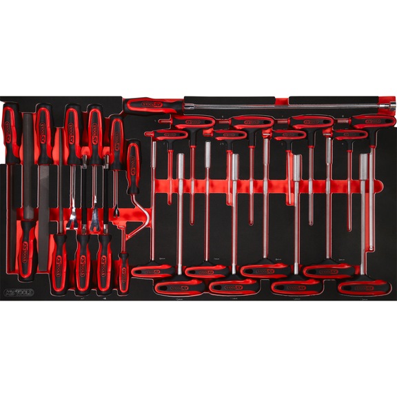 T-handle angle pin wrench and file set in foam insert, 28-piece - Tool assortment