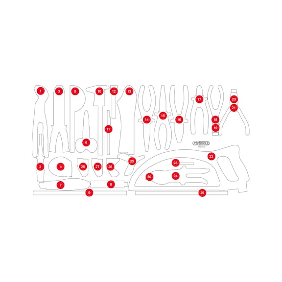 Empty foam insert for 813.0030 - Empty foam insert