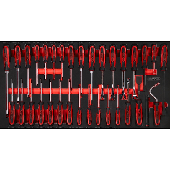 Screwdriver set in foam insert, 33 pieces 813.0033 - Screwdriver set in foam insert