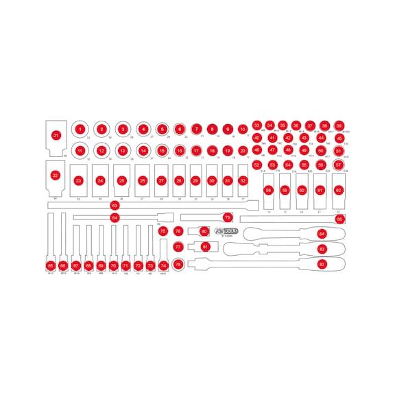 Empty foam insert for 813.0085 - Empty foam insert