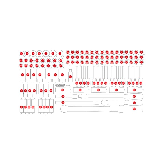 Empty foam insert for 813.0120 - Empty foam insert