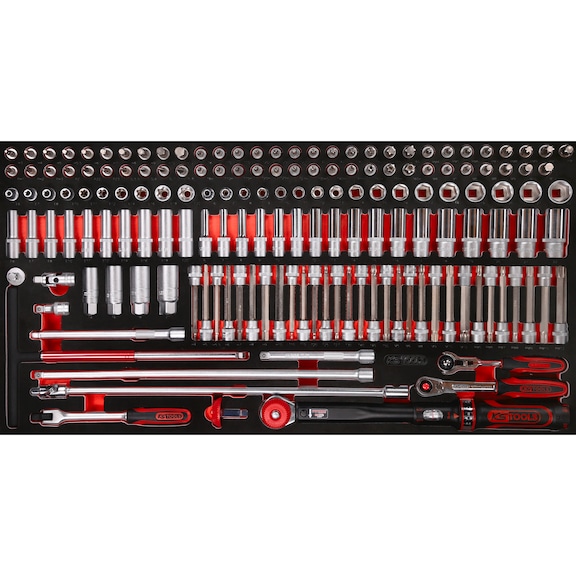 3/8 inch socket wrench set in foam insert, 165 pieces - Socket wrench (set)