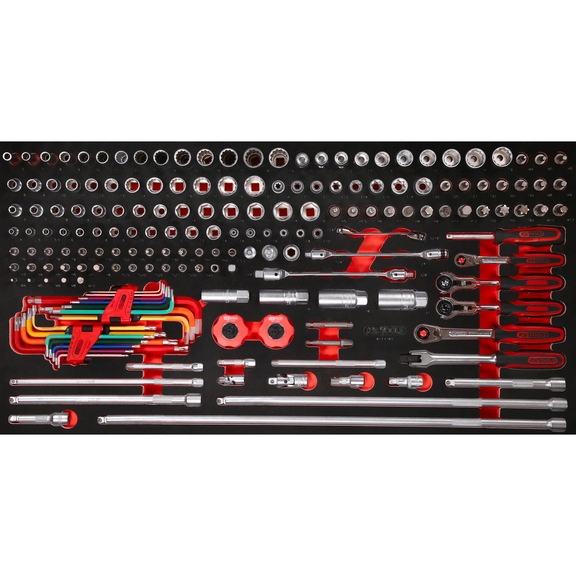 KS TOOLS 1/4 inch, 3/8 inch socket wrench set in foam insert, 183-piece - Socket wrench (set)