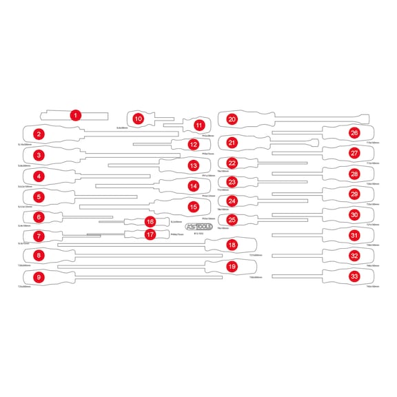 Empty foam insert for 813.1033 - Empty foam insert