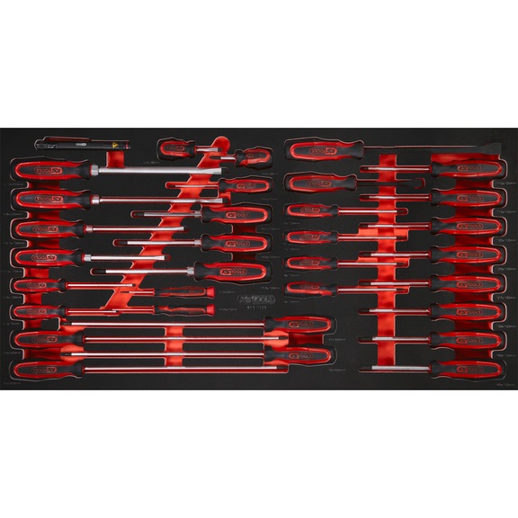 Screwdriver set in foam insert, 33 pieces 813.1033 - Screwdriver set in foam insert