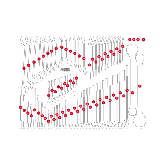 Empty foam insert for 821.0076 - Empty foam insert