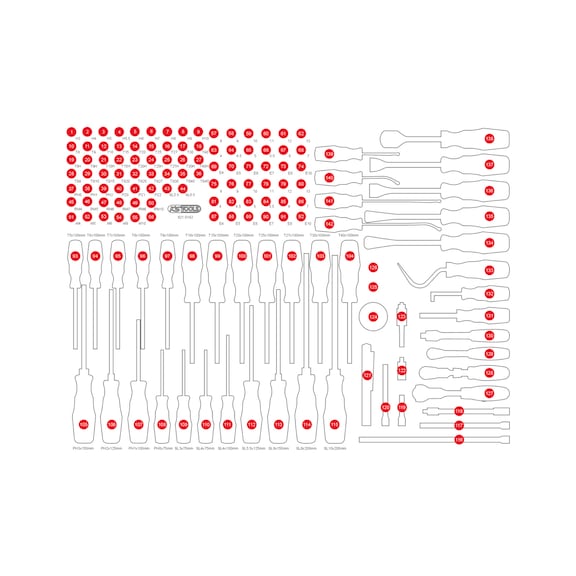 Empty foam insert for 821.0142 - Empty foam insert