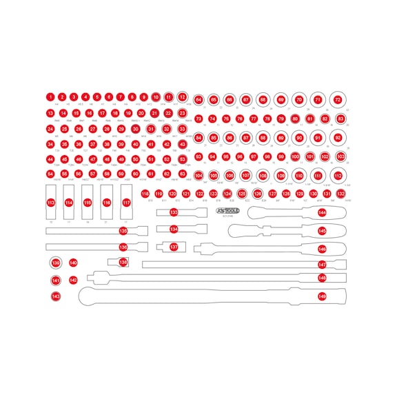 Empty foam insert for 821.0149 - Empty foam insert