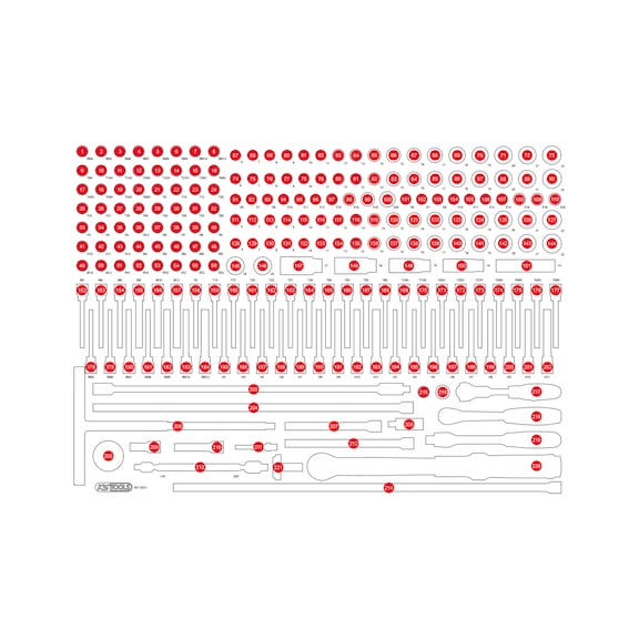Empty foam insert for 821.0221 - Empty foam insert