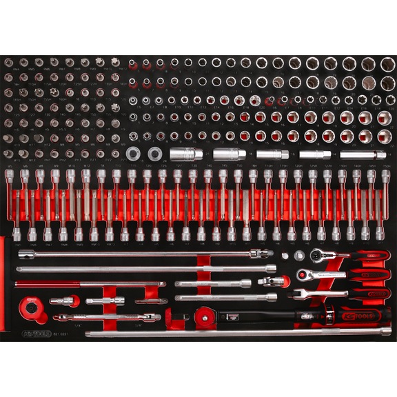 3/8 inch socket wrench set in foam insert, 221 pieces - Socket wrench (set)