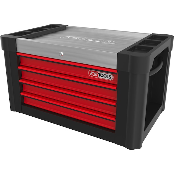 PERFORMANCEplus P10TC BLACK/RED Workshop trolley attachment with 4 drawers - PERFORMANCEplus workshop trolley