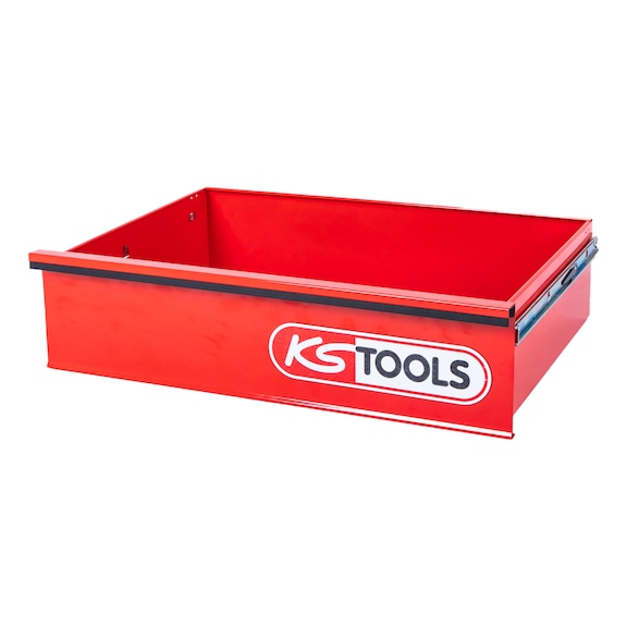 Drawer with logo and ball bearing slide 568x398x145 mm 873.5008-R007P - Drawer organisation materials (workshop equipment, parts)