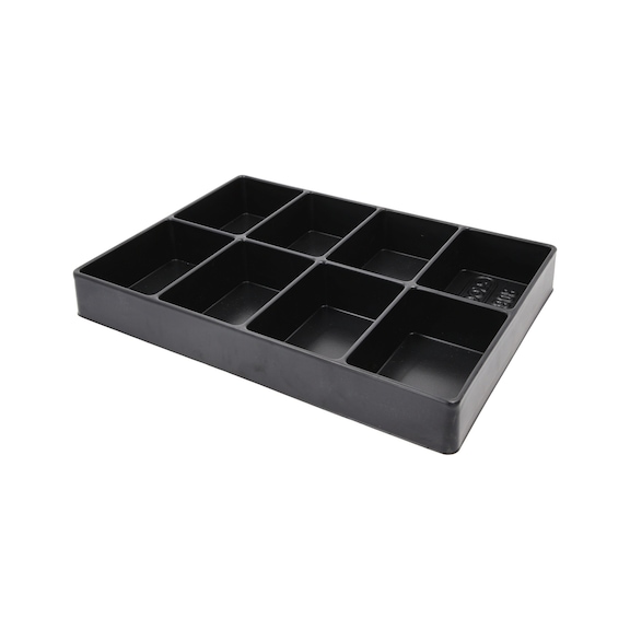 Plastic insert for storage, 8 compartments - Insert for workshop trolley