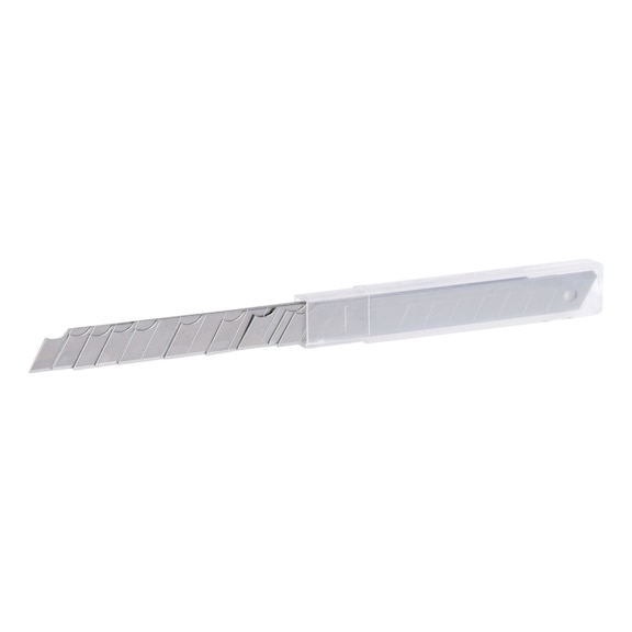 Break-off blades 0.4x9x80 mm, dispenser with 10 pieces - Replacement knife blade