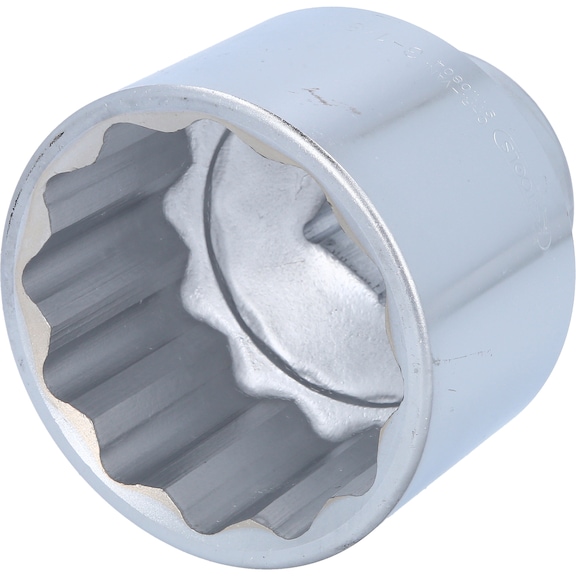 1-inch 12-point socket, short, 3.1/8 inch - 1 inch 12-point power socket
