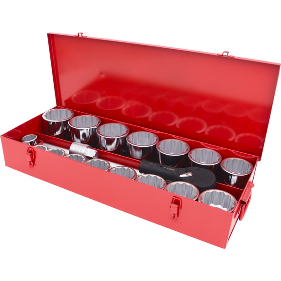 KS TOOLS 1-inch socket wrench set, 21-piece 911.0824 - Socket wrench (set)