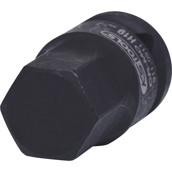 1/2 inch power bit socket hexagon socket, short, 19 mm - 1/2 inch power bit socket hexagon socket