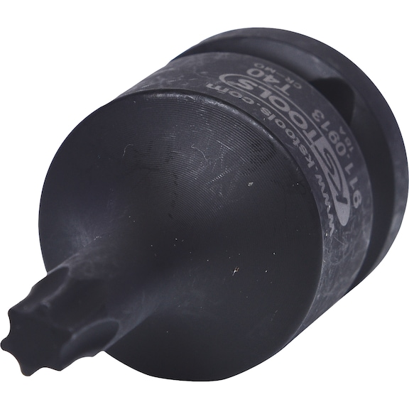 1/2 inch power bit socket TX, short, T40 - 1/2 inch power bit socket Torx