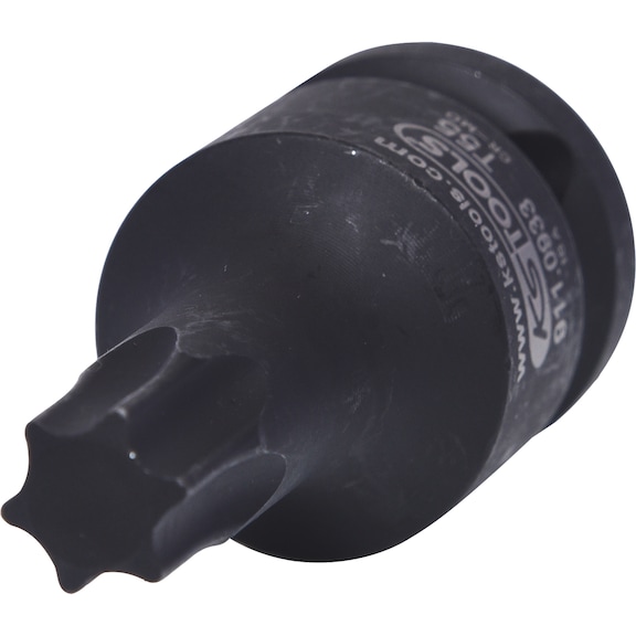 1/2 inch power bit socket TX, short, T55 - 1/2 inch power bit socket Torx