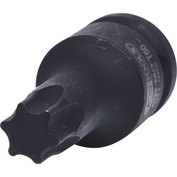 1/2 inch power bit socket TX, short, T60 - 1/2 inch power bit socket Torx
