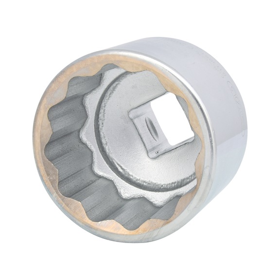 1 inch 12-point socket, short, 65 mm - 1 inch 12-point power socket