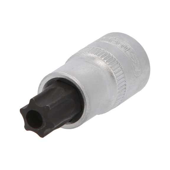 1/2 inch TX socket with end hole, TB60 - 1/2 inch Torx bit socket
