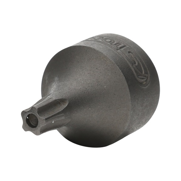 1/4 inch TXPlus socket bit with end hole, IPR20, extra short - 1/4 inch TorxPlus bit socket