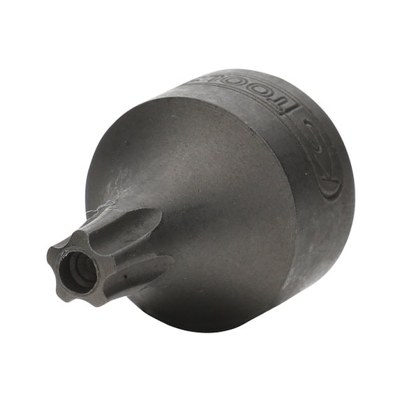 1/4 inch TXPlus bit socket with front hole, IPR25, extra short - 1/4 inch TorxPlus bit socket