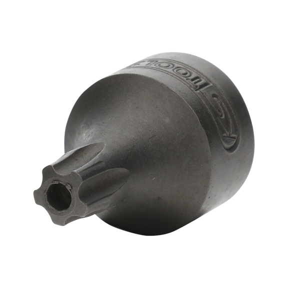 1/4 inch TXPlus bit socket with front hole, IPR27, extra short - 1/4 inch TorxPlus bit socket