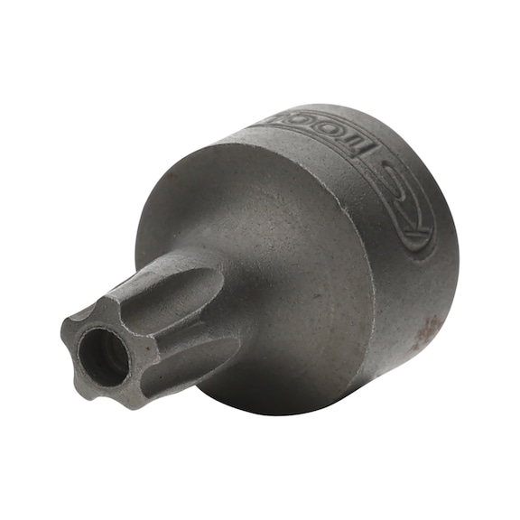 1/4 inch TXPlus bit socket with front hole, IPR30, extra short - 1/4 inch TorxPlus bit socket