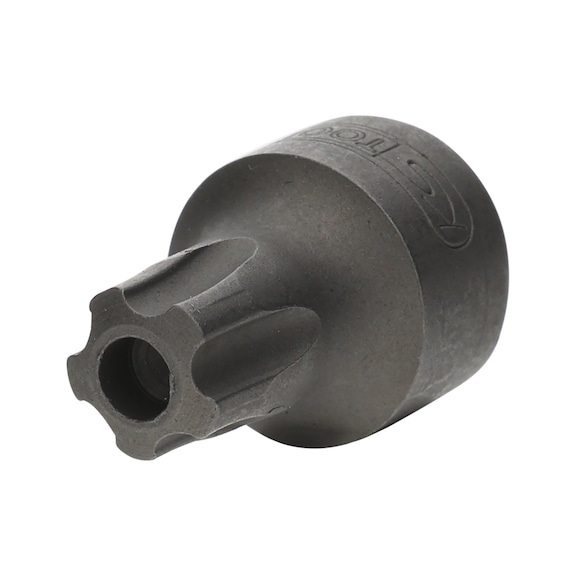 1/4 inch TXPlus socket bit with front hole, IPR45, extra short - 1/4 inch TorxPlus bit socket