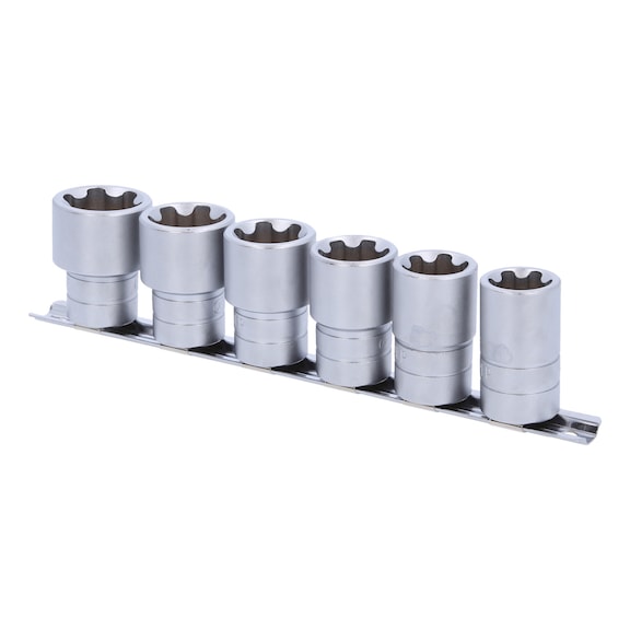 1/2 inch TX E-Plus socket set, 6-piece, EPL22-EPL32 - 1/2 inch Torx E-Plus socket