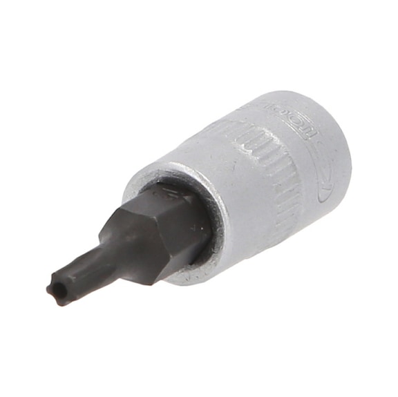 1/2 inch TX socket with end hole, TB27 on hanger - 1/2 inch Torx bit socket