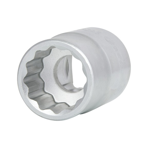 KS TOOLS 3/4 inch 12-point socket, short, 24 mm - 3/4 inch 12-point socket