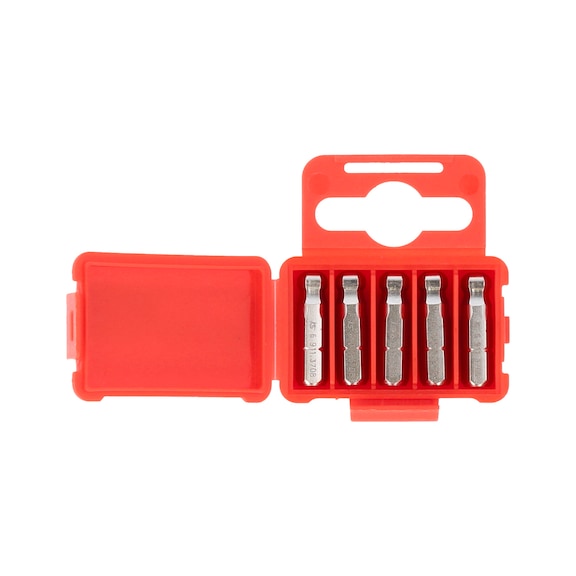 1/4 inch hex socket bit, 25 mm, ball head, 6 mm, pack of 5 - 1/4 inch hexagon socket bit, ball head