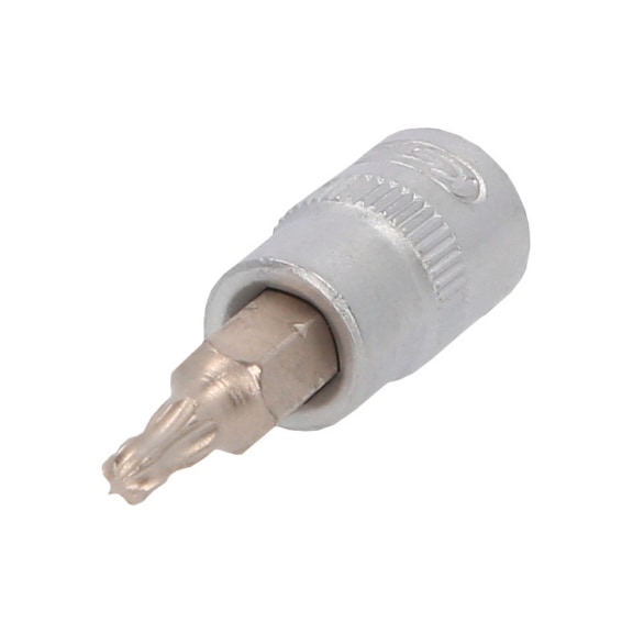 1/4 inch bit socket for TX screws with ball head, T20 - 1/4 inch socket bit for Torx screws with ball head