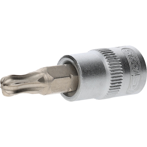 1/4 inch bit socket for TX screws with ball head, T30 - 1/4 inch socket bit for Torx screws with ball head