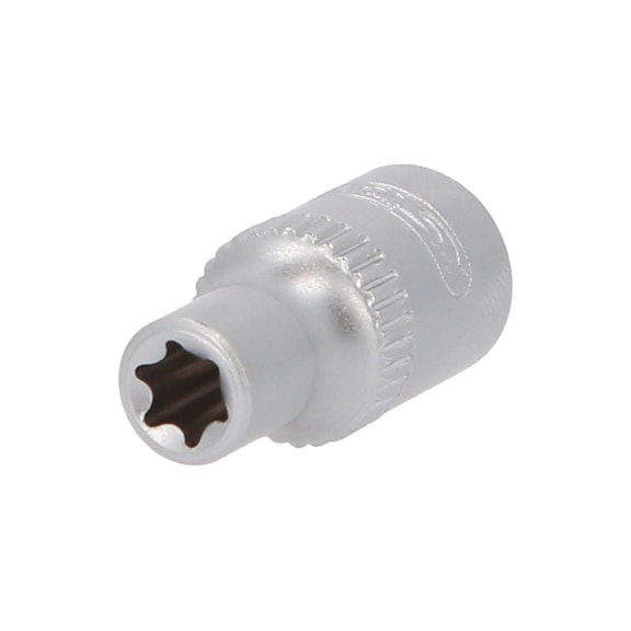 1/4 inch TX E socket, E6 on hanger - 1/4 inch Torx E socket