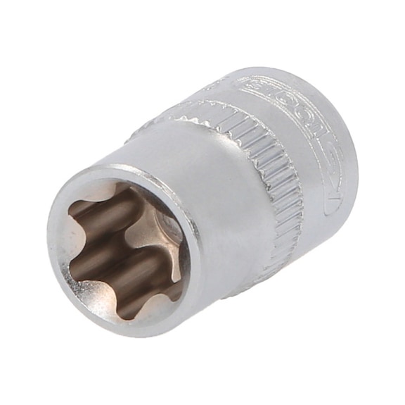 3/8 inch TX E socket, E14 on hanger - 3/8 inch Torx E socket
