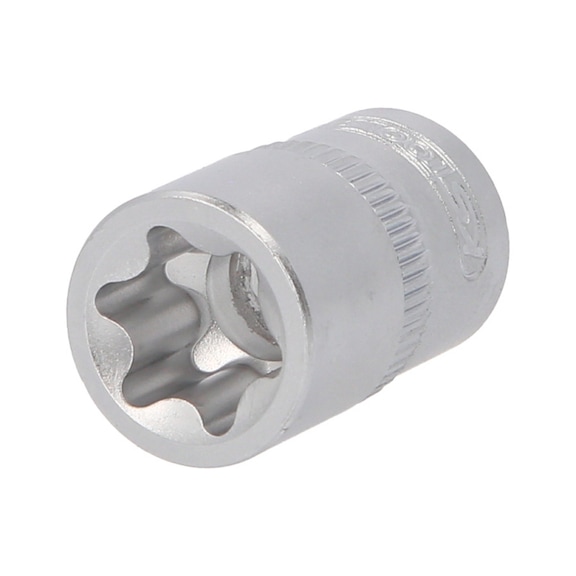 3/8 inch TX E socket, E16 on hanger - 3/8 inch Torx E socket
