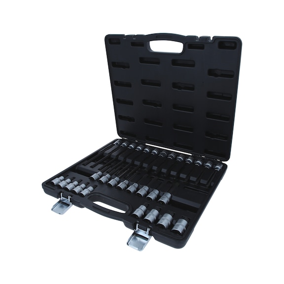 1/2 inch bit socket set for hexagon socket screws, 30 pieces - Additional socket wrench insert (hexagonal)