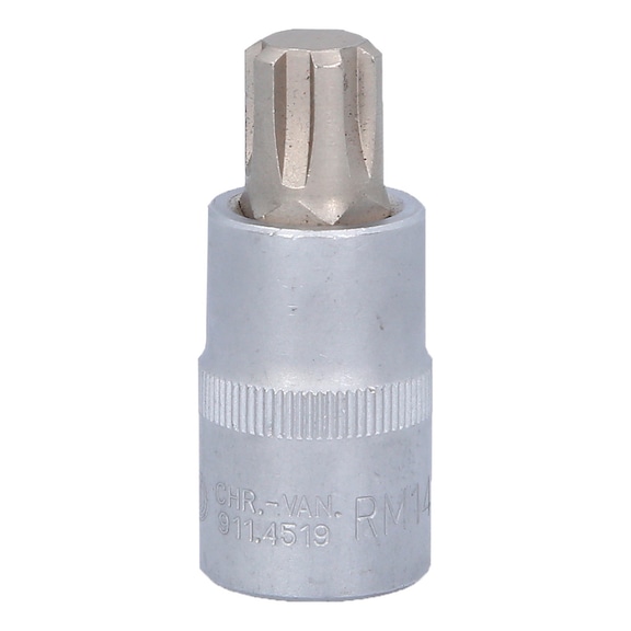 Bit socket for RIBE screws, M14, length 55 mm - Bit socket for RIBE screws