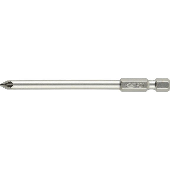 1/4 inch Phillips screwdriver bit PZ No. 1, 89 mm long - 1/4 inch Phillips bit PH