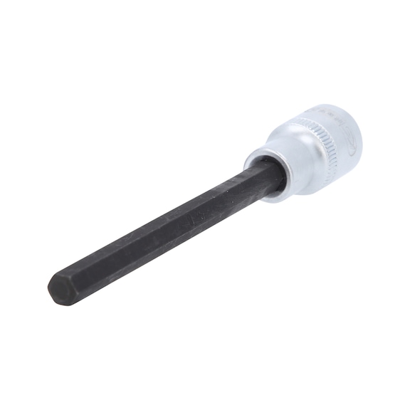 KS TOOLS 1/2 inch hex socket bit, long, 8 mm - 1/2 inch bit socket, hexagon socket