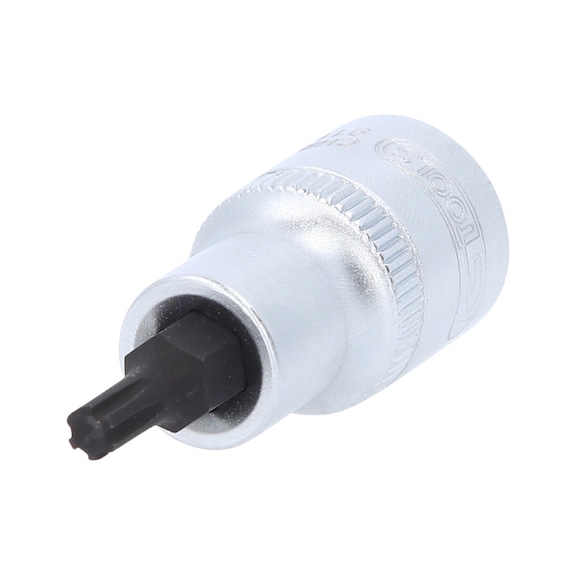 KS TOOLS 1/2 inch bit socket for RIBE screws, short, M5 - Bit socket for RIBE screws