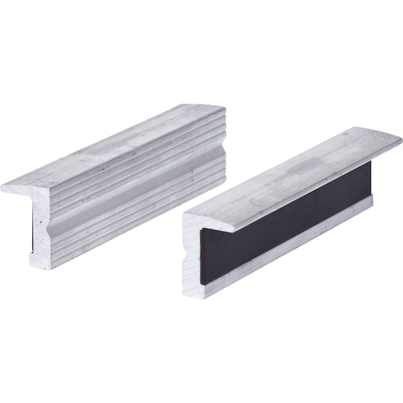 Aluminium vice jaws, textured, 120 mm - Aluminium vice protective jaws, textured