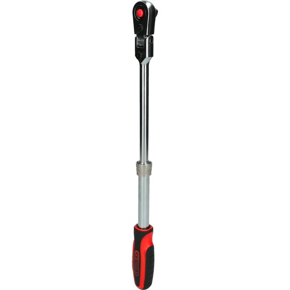 3/8 inch SlimPOWER telescopic joint reversible ratchet, 72 teeth - KS TOOLS Ratchet (stepped spanner)