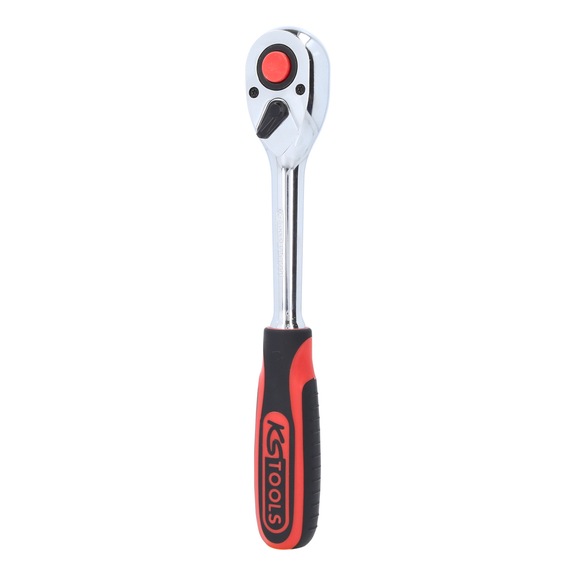 1/2 inch CHROMEplus reversible ratchet, 72 teeth, plastic handle - KS TOOLS Ratchet (stepped spanner)