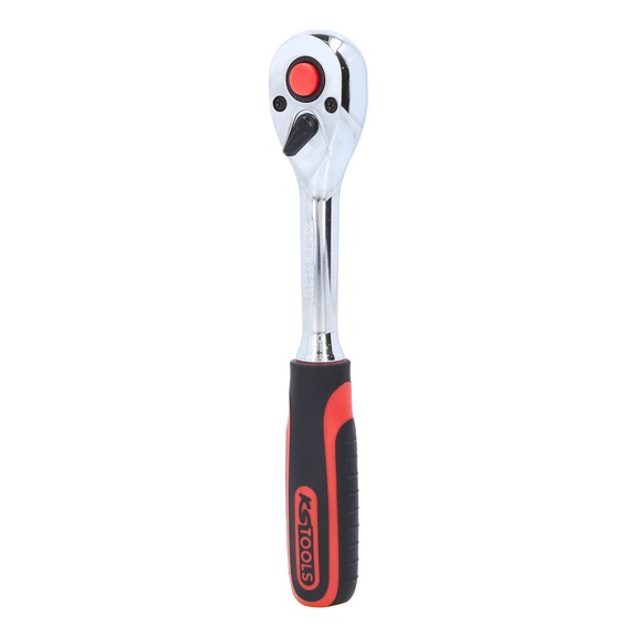 3/8 inch CHROMEplus reversible ratchet, 72 teeth, plastic handle - KS TOOLS Ratchet (stepped spanner)